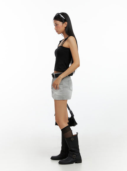 buckle-faux-leather-boots-il419