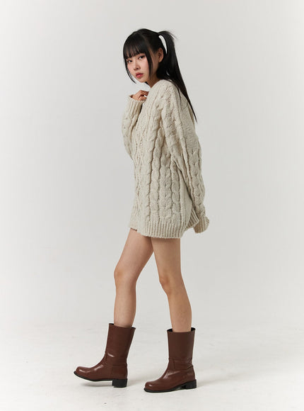 cable-knit-sweater-mini-dress-cj405