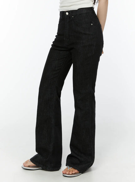 dohee-non-fade-contrast-stitch-bootcut-pants-iy511