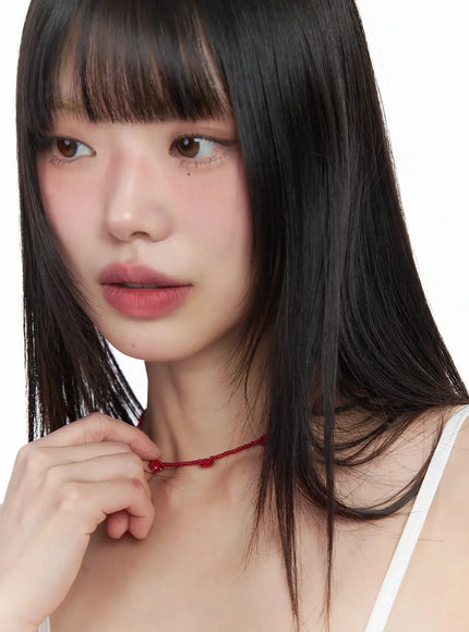 Rose Beaded Choker Necklace IF505