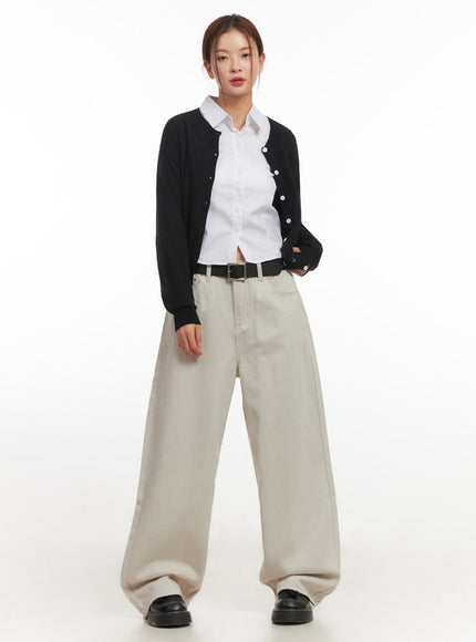 Comfy Cotton Wide-Leg Trousers IM513