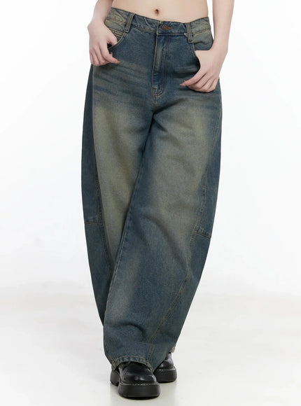 tata-vintage-dark-blue-washed-wide-leg-jeans-ij528