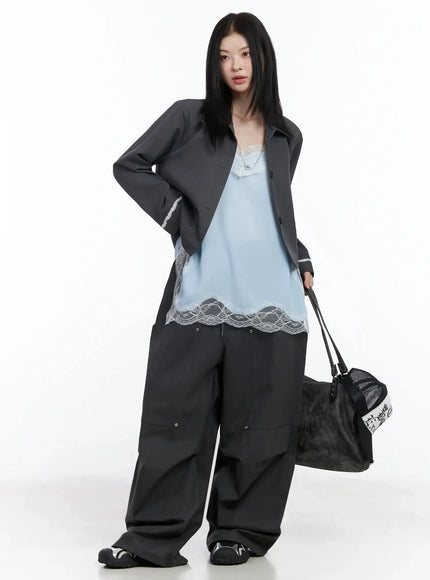 Vintage Laced Cropped Jacket IM509