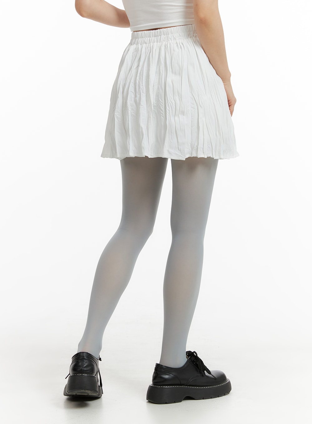 solid-cotton-ruched-mini-skirt-om412