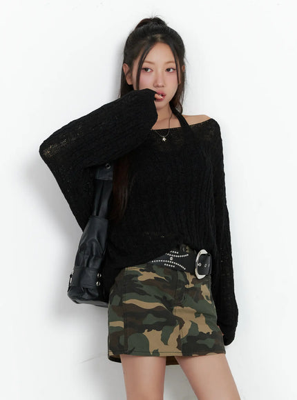 Loose Knit Long Sleeve Top CS502