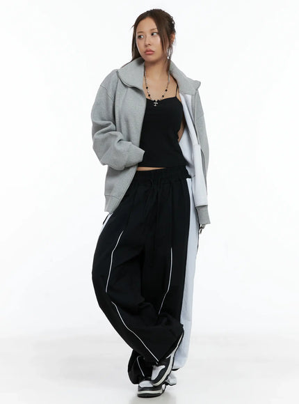 Contrast Stripe Nylon Track pants CS505