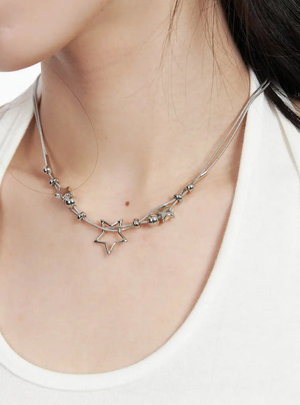 double-chain-star-necklace-ij528