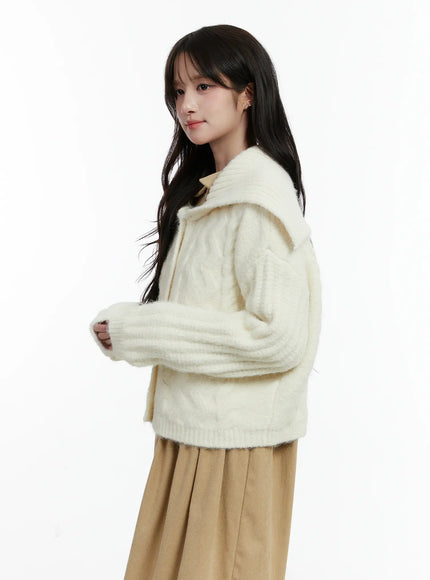 sailor-collar-cable-knit-cardigan-cd523