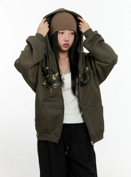 Oversized Lettering Hoodie CN505
