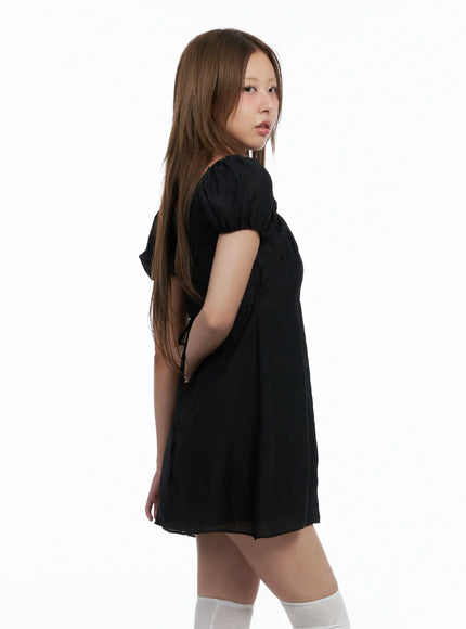 shirred-puff-sleeve-mini-dress-cl510