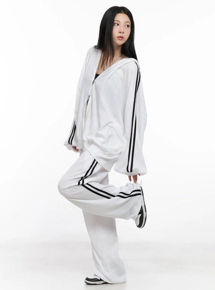 Waffle Knit Track Hoodie CG525