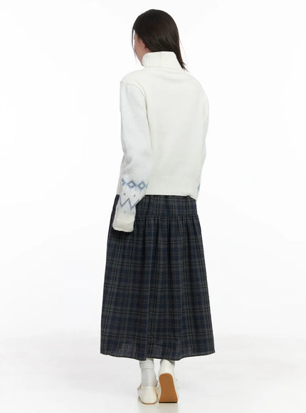 plaid-tiered-maxi-skirt-cj507