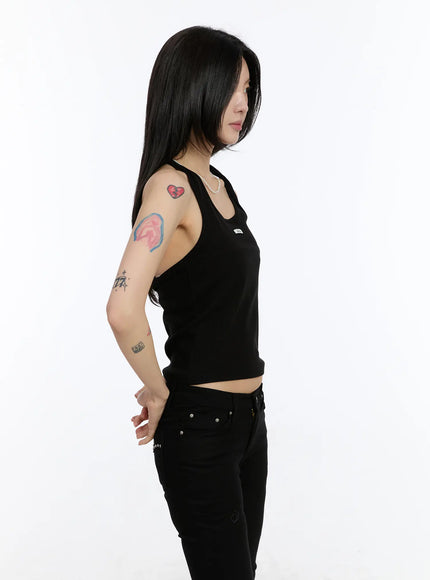 Ribbed Halter Top CA507