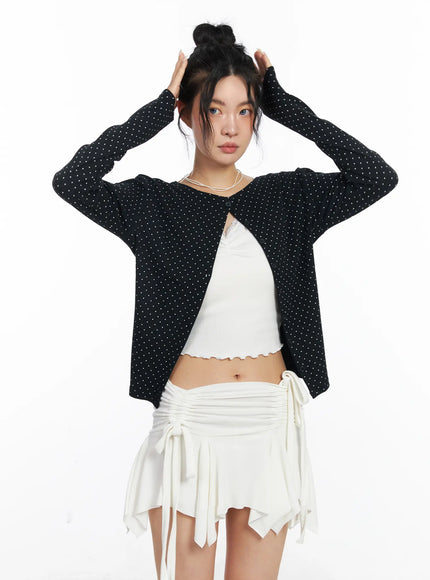 polka-dot-cardigan-cj522 / Black