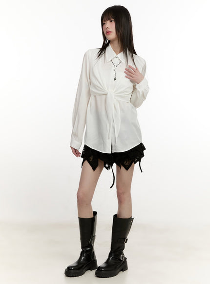 Wrap Collared Blouse Shirt CM513