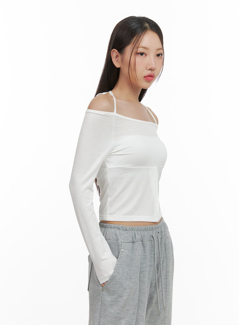 chic-slit-long-sleeve-top-cs405