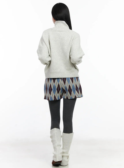 argyle-pattern-knit-shorts-cj520