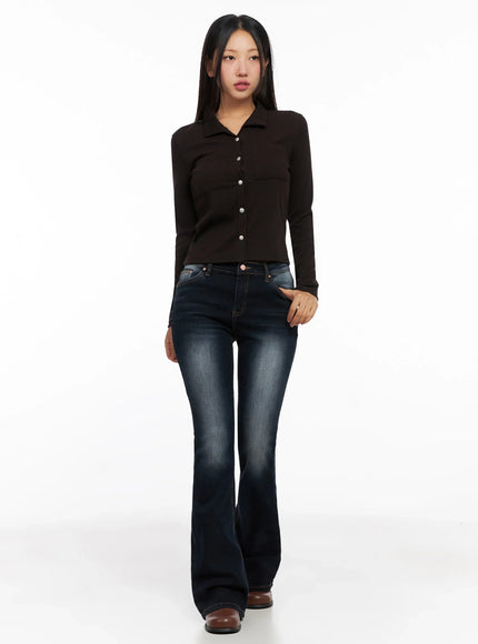 Aliyah Mid-Rise Flared Jeans IG528