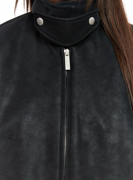 high-neck-faux-leather-buttoned-jacket-co510