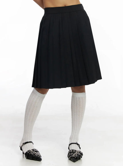 Pleated Midi Skirt IY504