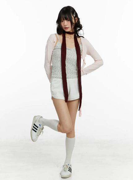 Textured Long Thin Scarf CF504