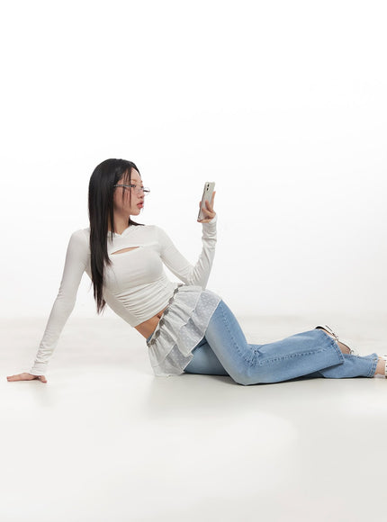 shirred-cut-out-crop-hoodie-top-ca521