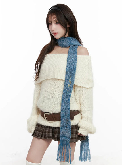 Cozy Knit Long Scarf IN514