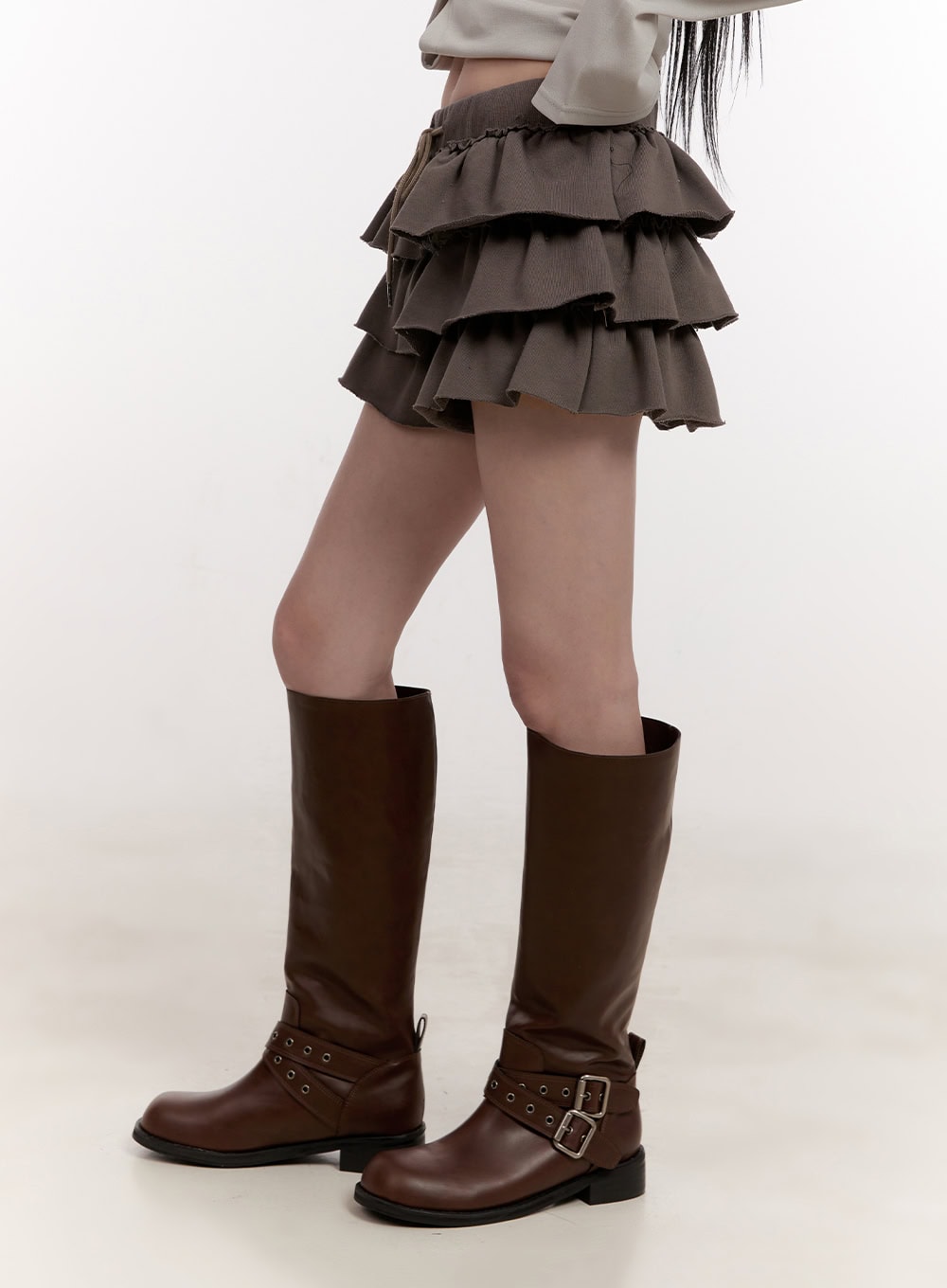 double-buckle-knee-high-boots-cj531