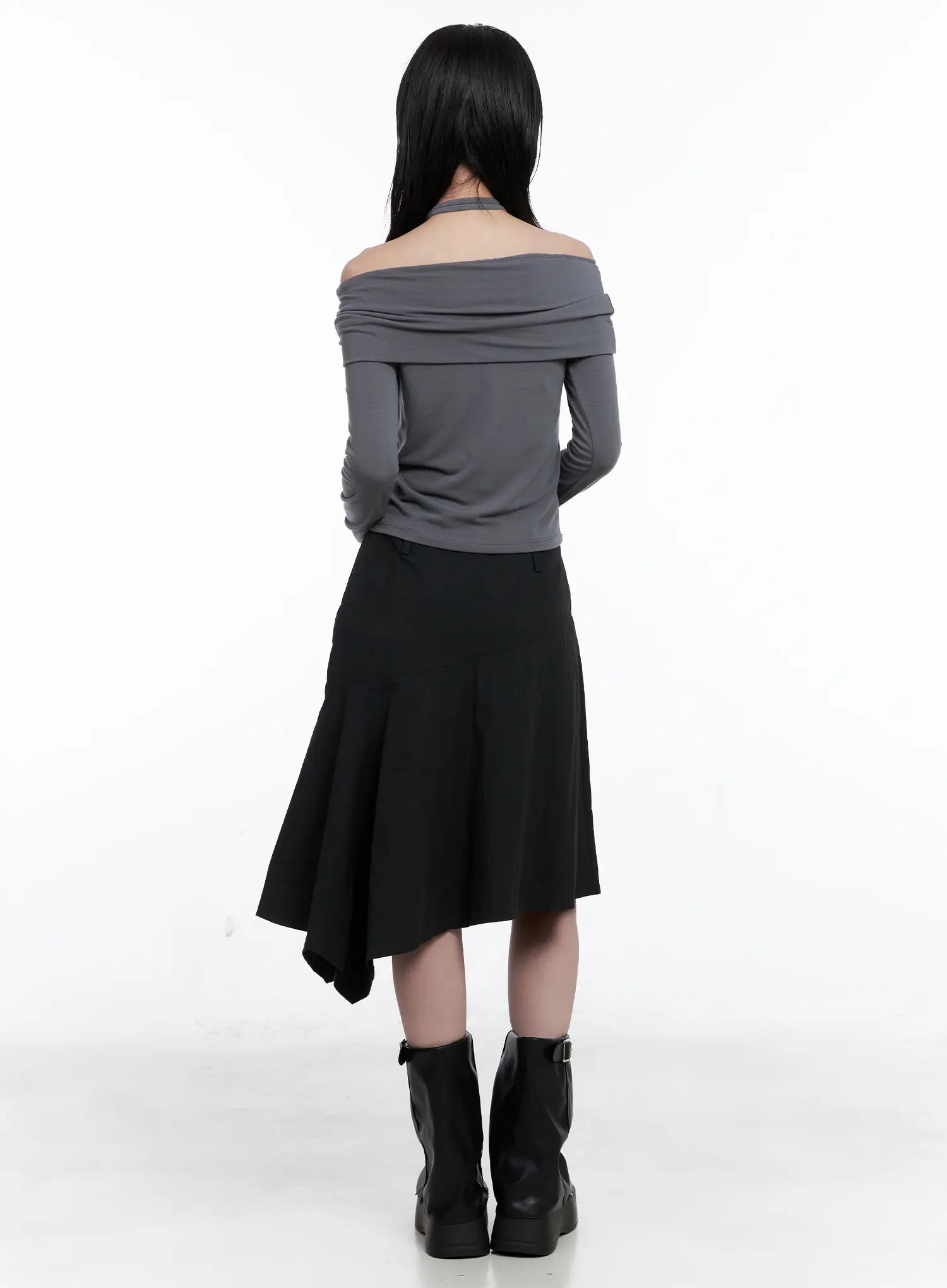 Asymmetrical Midi Skirt CS526