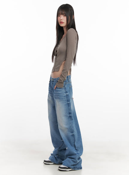 Kayla Washed Baggy Jeans CJ524