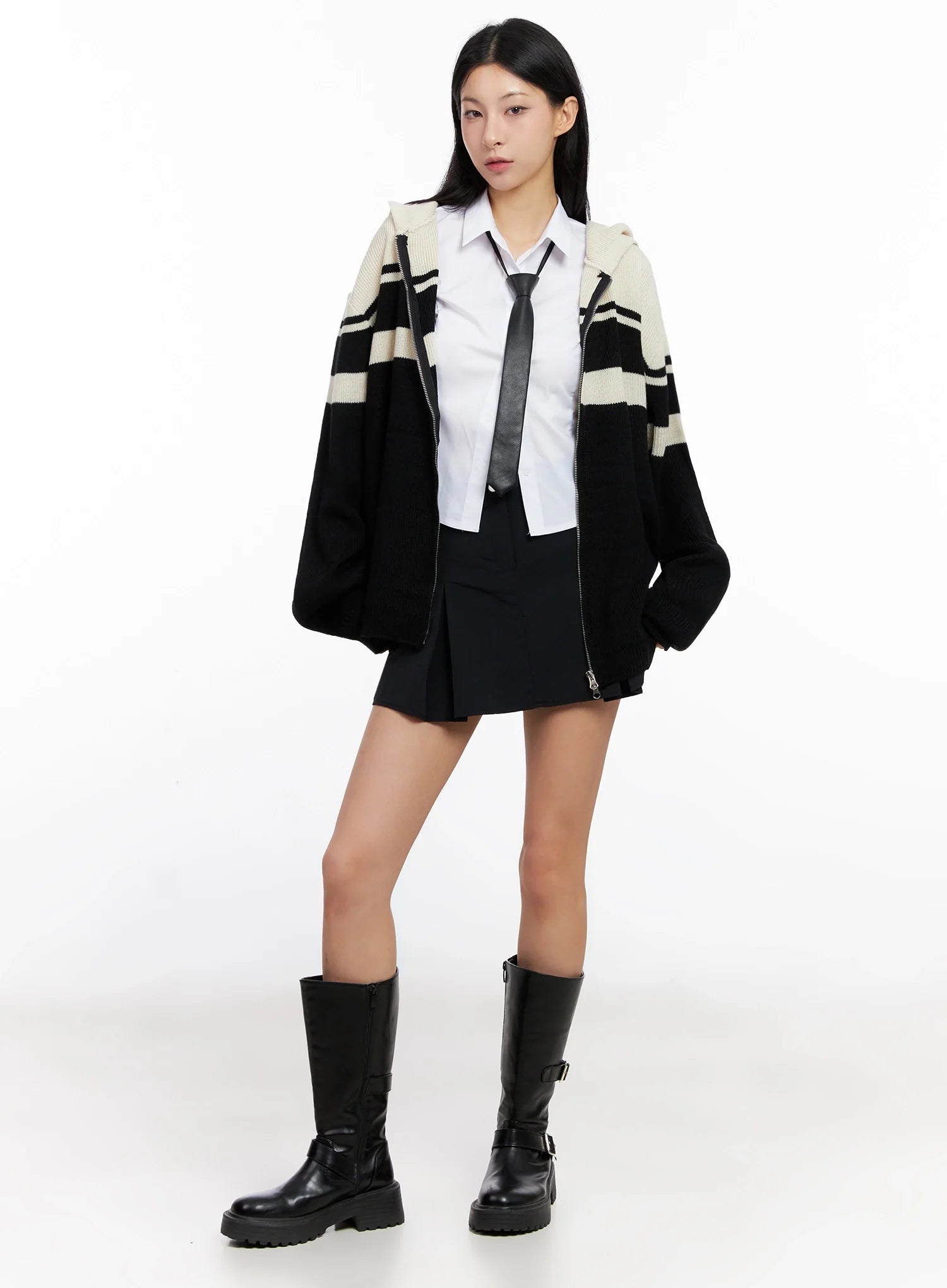 striped-oversized-zip-up-knit-hoodie-ig508