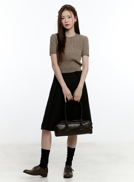 Baguette Faux Leather Shoulder Bag CM521