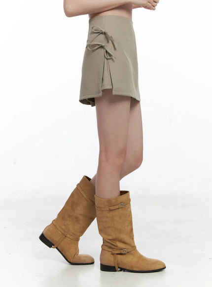 Strap Detail Slit Mini Skirt CO503