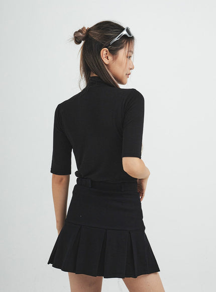 Half Turtleneck Half Sleeve T-Shirt CS15