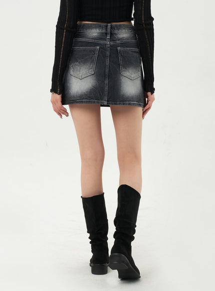 Simple Denim Mini Skirt CA328