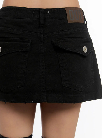 distressed-cotton-mini-skirt-cn527