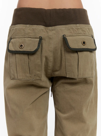 vintage-pocket-bootcut-cotton-pants-cn527