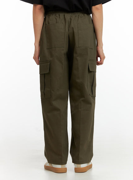 mens-solid-cargo-pants-dark-green-iu412