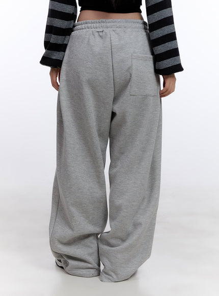 Cozy Pintuck Wide-Leg Sweatpants CJ509