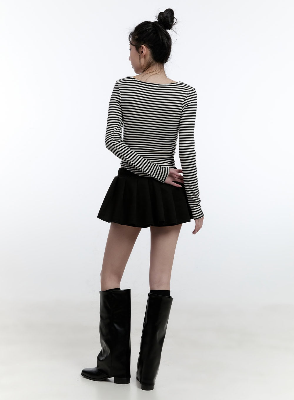 adjustable-pleated-mini-skirt-cj522