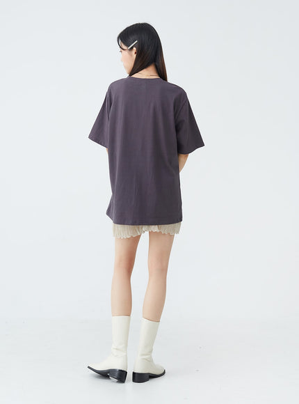Sideways Graphic Oversized Tee OU19