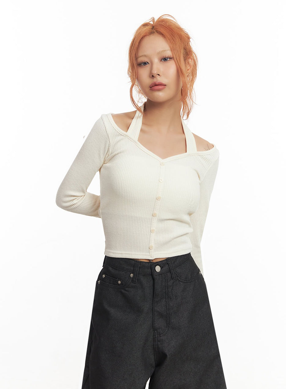 halter-buttoned-long-sleeve-top-ia515