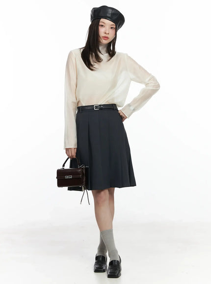 Sheer High Neck Blouse IF524