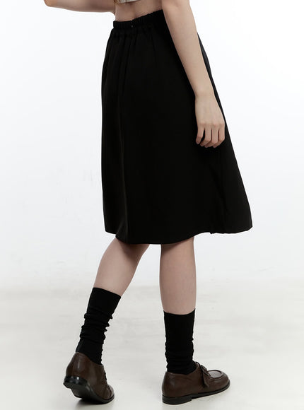 Pleated Wrap Midi Skirt CM521