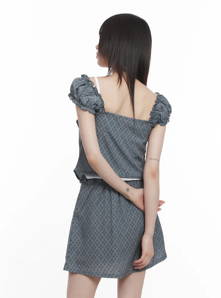 puff-sleeve-plaid-top-cu518