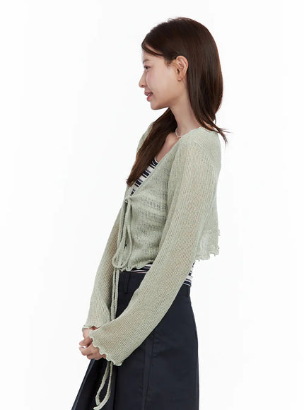 mesh-ribbon-tie-bolero-cardigan