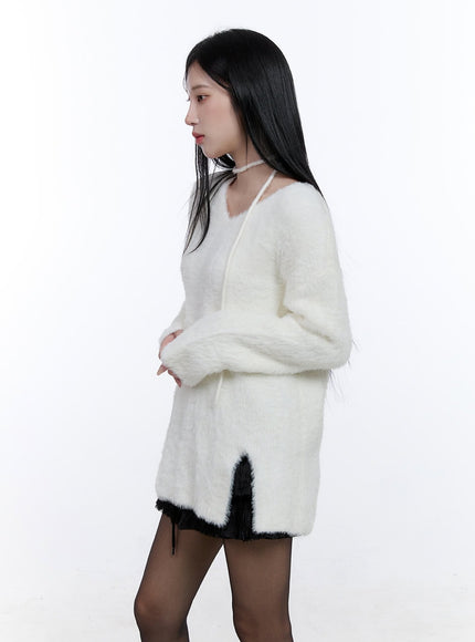 fuzzy-v-neck-sweater-cd419