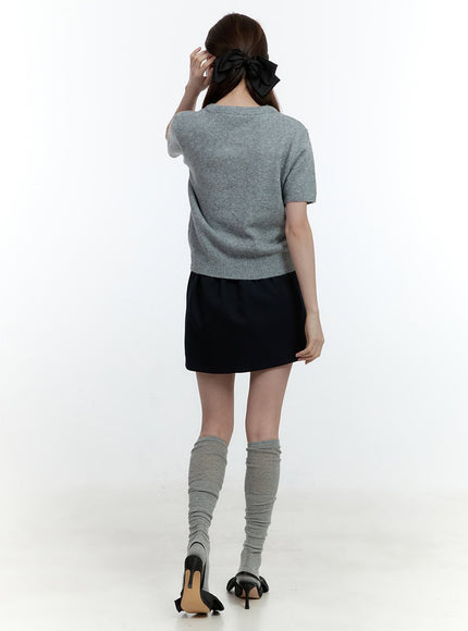 Basic Short Sleeve Sweater CF503