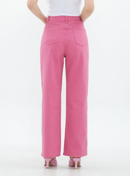 Pink Color Wide Leg Cotton Pants CM18