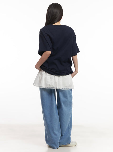 shirred-lace-mini-skirt-cm531